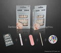 Free Shipping False Pre Designe Nail in Kit With Glue Nail File Manicure Stick. 5