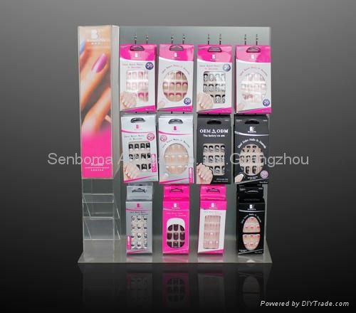 Free Shipping Display+36 kits Acrylic Nails(With Glue,Nail Files,Manicure Stick) 3