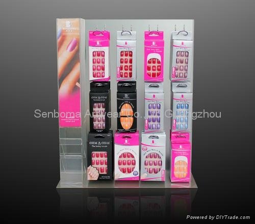 Free Shipping Display+36 kits Acrylic Nails(With Glue,Nail Files,Manicure Stick) 4