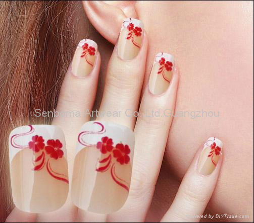 Free Shipping Pre Disigned Nail With Glue 3