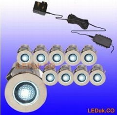 10pcs 12V LED Deck Lights Kits--(White,