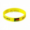 2012 Lovely Powerful Silicone Bracelet /The concave word silicone wristbands 5