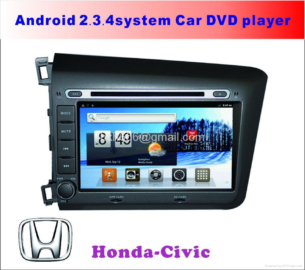 Honda Civic Android 2.3.4system Car DVD player