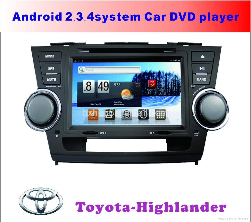 豐田漢蘭達安卓系統專車專用車載DVD播放器