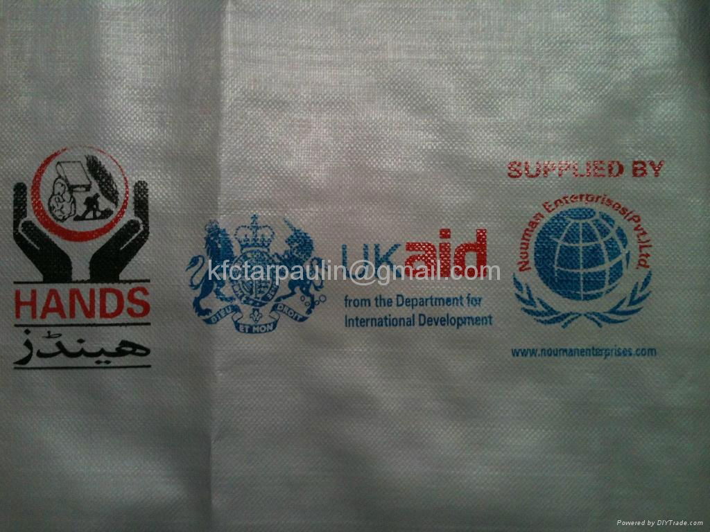 Logo Printed PE Tarpaulin Sheet Groundsheet cover