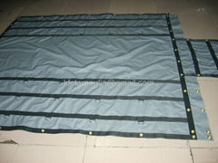 Steel Tarpaulin with brass grommets and D Rings