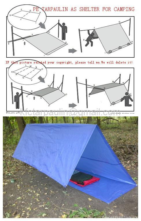 Attractive Blue Tarpaulin Groundsheet Cover