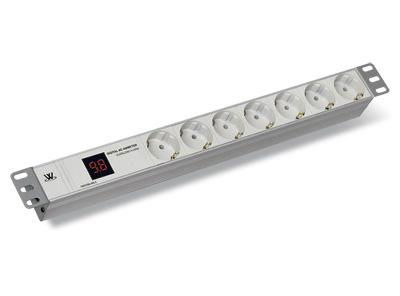 Power strip with digital ammeter