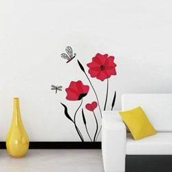 Flower & Dragonfly(Red)