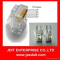 utp cat5e rj45 connector 8P8C 4