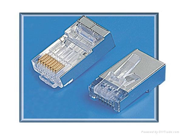 shield ftp cat6 connector,one piece