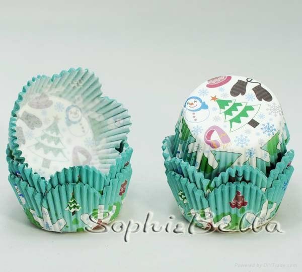 FDA APPROVED Wholesale HOT Christmas Cupcake Cases Baking Cups 4