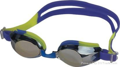 2012 high end silicone mirror coated popular swim goggles 2