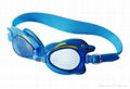 Waterproof Children safty fashion silicone cartoon swim goggles 2