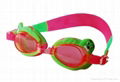 Waterproof Children safty fashion silicone cartoon swim goggles 4