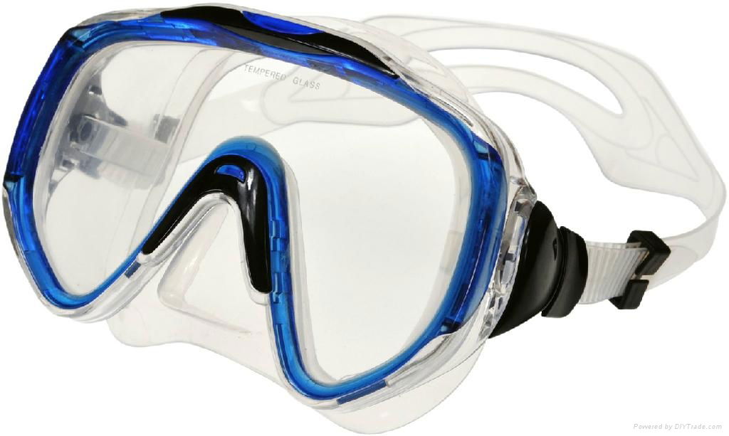 Adult Fashion tempered glass diving mask  3