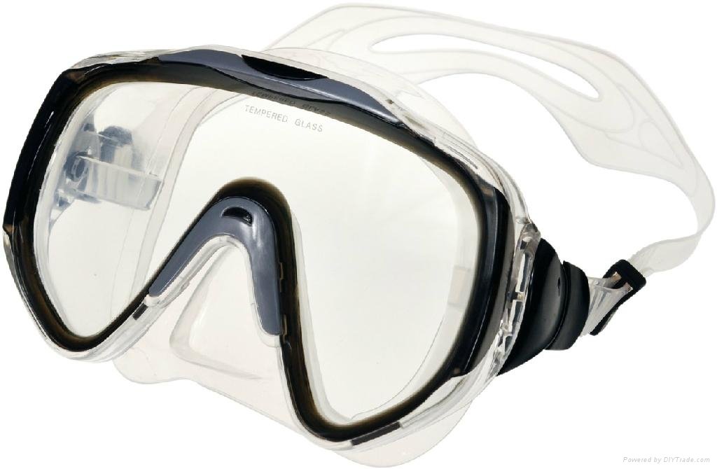 Adult Fashion tempered glass diving mask  4