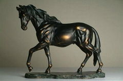 Antique bronze horse sculpture