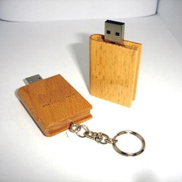Customized Promotional Wooden Book USB Flash Stick Memory Drives  2
