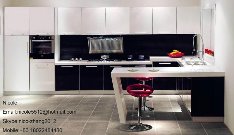 White Lacquer Kitchen Cabinets with High Quality 