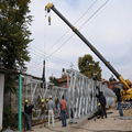 Bailey bridge assembly on site