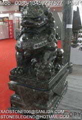 GREEN JADEITE GRANITE Lion Scuplture