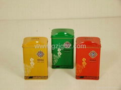 metal tea tin food container