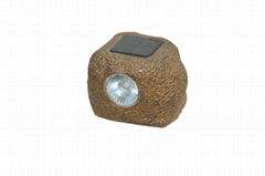 Polyresin Garden Solar Lighted Stepping