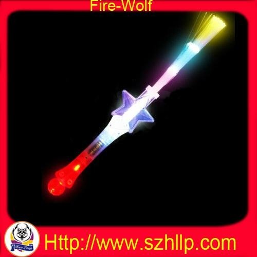 fiber glow stick,LED flashing fiber stick 2