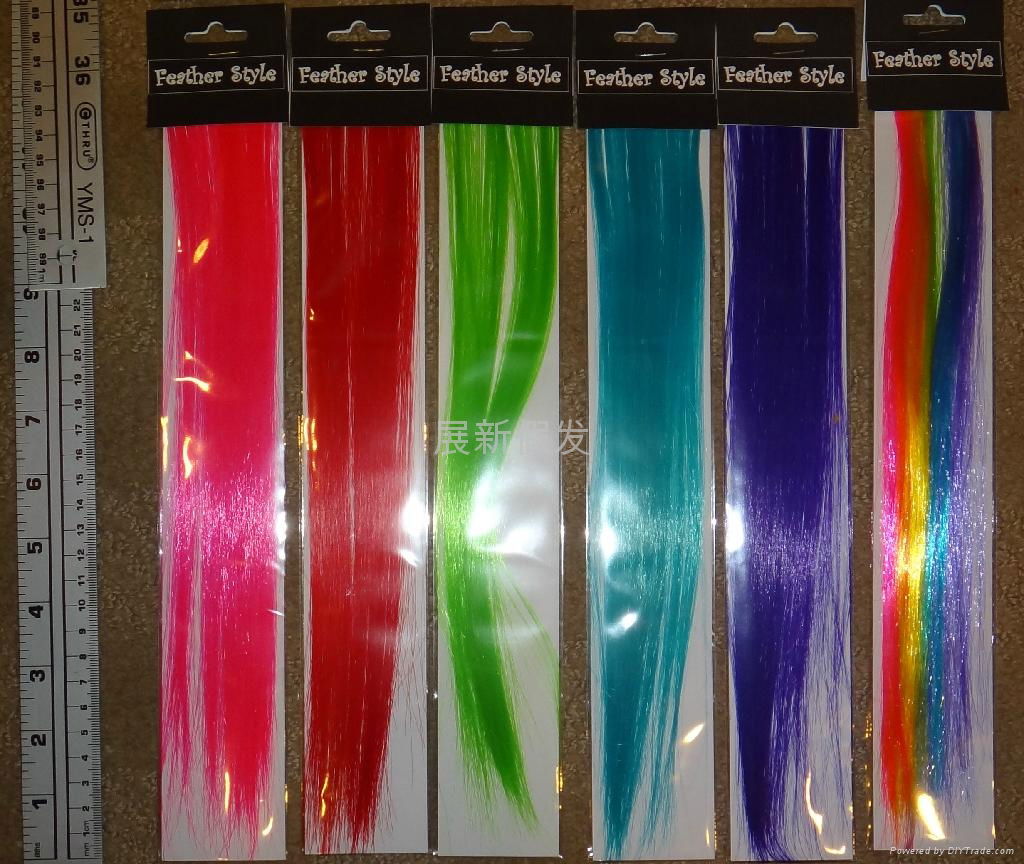 colorful hair extensions feather hair 