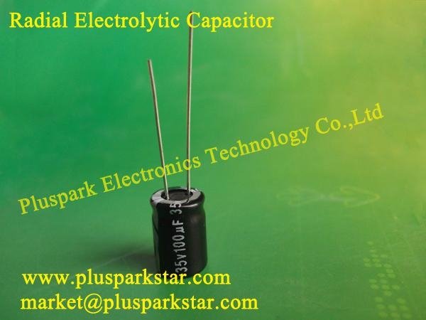 100uF 35V Capacitor,Radial Electrolytic Capacitor 5mm height 2