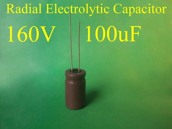 100uF 160V Capacitors Bi-polarized Aluminum Electrolytic