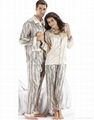  lover sleepwear set autumn and winter silk sleepwear female lovers sleep set  2