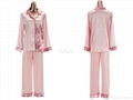 Autumn and winter lovers silk sleepwear women long-sleeve pyjamas set 2