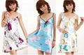 Silk sleepwear female spaghetti strap sleepwear sexy nightdress 1