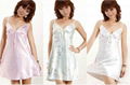 Silk sleepwear female spaghetti strap sleepwear sexy nightdress 3