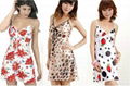 Silk sleepwear female spaghetti strap sleepwear sexy nightdress 4