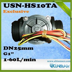 G1" DN25mm Hall Effect Flow Sensor USN-HS10TA 1-60L/min