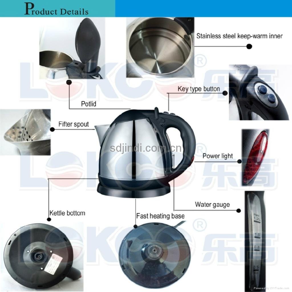 2012 Hot Sale Mini Duranble Stainless Electric Kettle  2