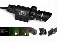 Green Laser Dot Sight Scope 2 Switches Mount Rail Hunting Air Rifle Gun Box Set