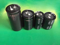 Snap-in aluminum electrolytic capacitor