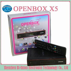 2013 hot selling original factory dvb-s2 openbox x5 hd