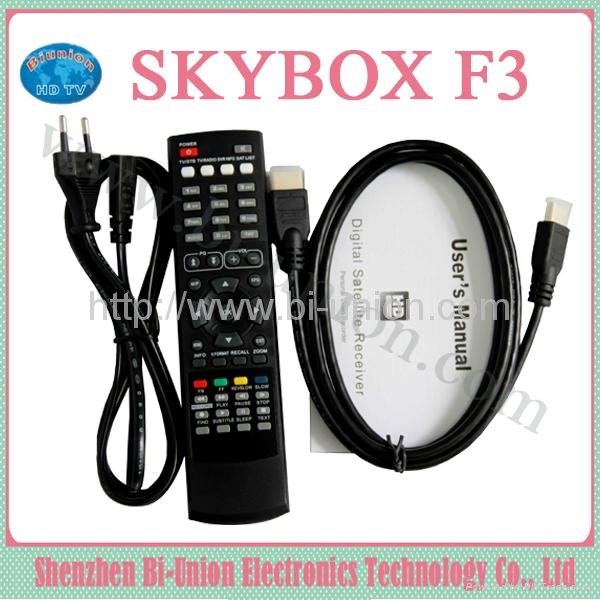 2013 Newest Original digital satellite receiver cccam skybox f3 /sky box f3 5