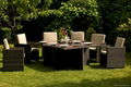 Rattan Outdoor Sectional Dining Table and Chairs Sets 3