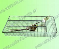 Five sections stainless steel wire knife and fork holder