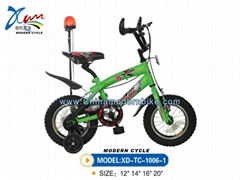 BMX bike with warning lamp