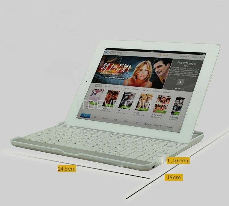 IK-104 iPad2/3 Aluminium bluetooth Keyboard case 2