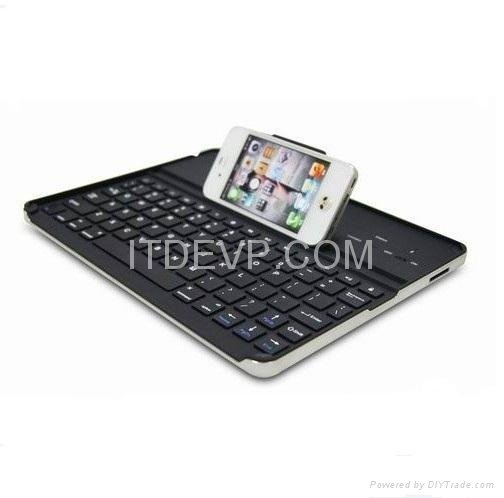 IK-103 iPad2/3 Aluminium bluetooth Keyboard case with bracket 3