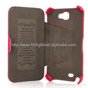 Leather Case for Samsung Galaxy Note 2 2