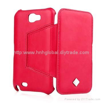 Leather Case for Samsung Galaxy Note 2 3